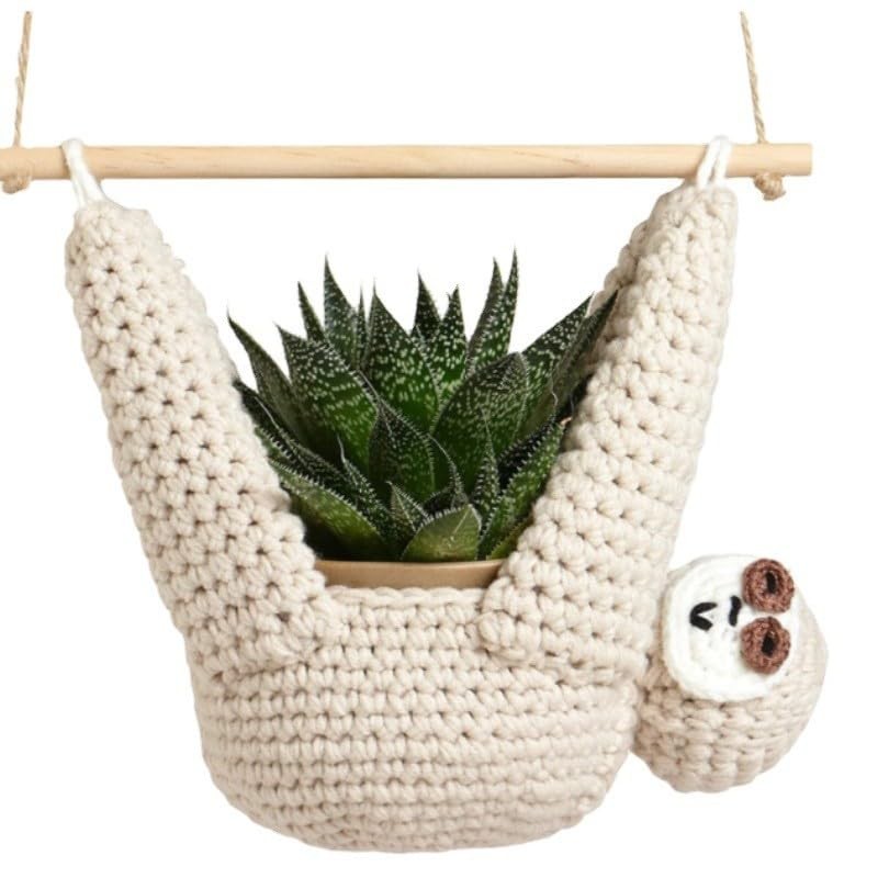 QUINTRA Flower Pots Sloth Gift, Sloth Hook, Suitable for Succulent