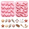 Seashell Silicone Chocolate Molds Ocean Theme Set of 2