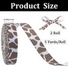 CABODYALS 2 Rolls 10 Yards 3/8 Inch Animal Print Grosgrain