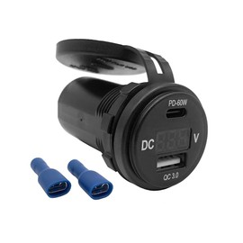 Offgridtec USB Double Socket USB-A 3.6V - USB-C 5V / 6-30V/DC