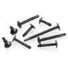 Mywish 100Pcs #10×2" Black Self Tapping Screws for Metal, 410