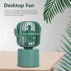 Mini Fan Cactus Shape Shaking Head Low Noise USB Charging