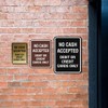 Signs ByLITA Portrait Round No cash accepted debit or credit