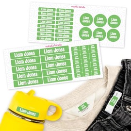Mabel's Labels Back-to-School Name Label Pack - 53 Custom Labels (Color) | Waterproof, Laundry-Safe Name Labels for Kids Clothes, Shoes & School Suppl