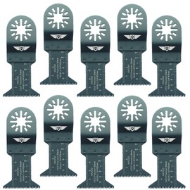 10 x 44mm TopsTools UN44J_10 Coarse Wood Cutting Blades Compatible with Bosch Fein (Non-StarLock) Makita Milwaukee Einhell Ergotools Hitachi Parkside Ryobi Worx Workzone Multi tool Accessories