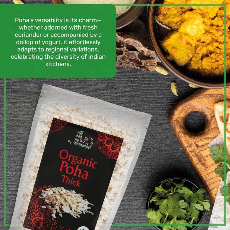 Jiva Organics Organic Poha Thick 2 Pound Bulk Bag -