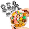 30Pcs Mini Cookie Cutter with Box,Heart Star Flower,Geometric Set for