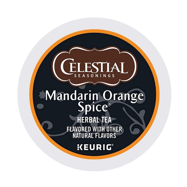 Celestial Seasonings Mandarin Orange Spice Herbal Tea, Single-Serve Keurig K-Cup