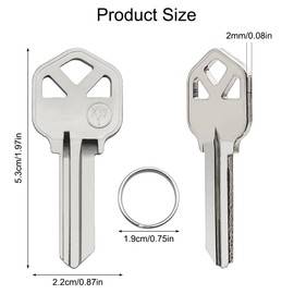 AYWFEY KW1 Blank Key Blanks, Pack of 15 High Quality Brass Uncut Blank Keys, with 2 Key Rings, Copper Structures Blank Keys for Residential & Commercial Locks