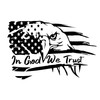Flag Eagle in God We Trust Distressed American Flag Vehicle