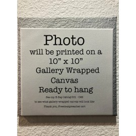 #038 Bulldog  psychedelic dog art. 10x10 Gallery Wrapped. Ready to hang.