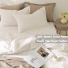 BDEAR Linen Feel Duvet Cover Oversize Queen Size, 100% Washed