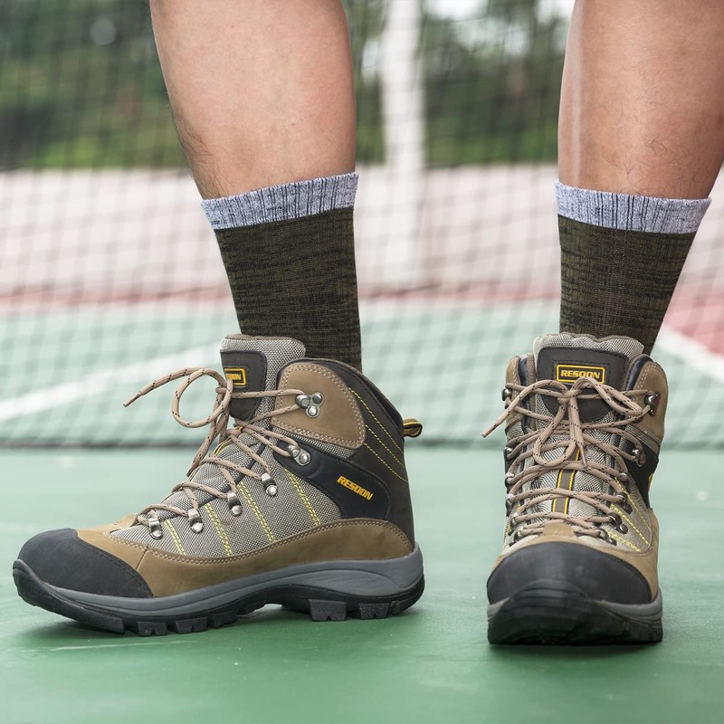 Yuedge Men's Socks, For Sports, Outdoor Wear, Trekking, Climbing, Antibacterial,