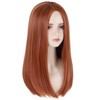 20 Inch Long Straight Ginger Brown Wig for Women Natural