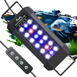 Pawfly 6 W Extendable Aquarium LED Light for 6 to10 Inch Fish Tank with Full Spectrum Brilliant White Blue Red Lights with Daytime & Night Modes and Adjustable Brightness