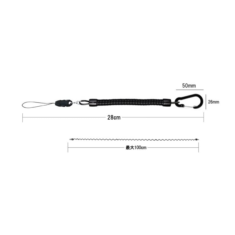 RitaPro Shop® Curl Cord Strap, Side Release Lock Strap, Carabiner,