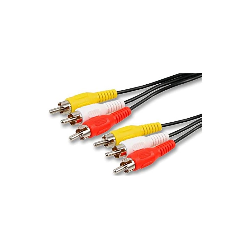 PRO SIGNAL PSG00265 3x Phono (RCA) Male to 3x Phono