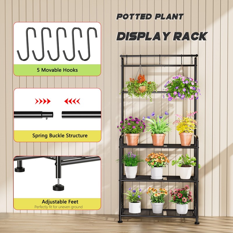 Plant Stand Indoor Outdoor Heavy Duty Metal - 56.4" Tall