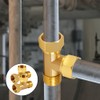 Pack of 2 Brass T-Piece Swivel Pipe Fittings 1/2 Inch,