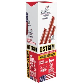 Ostrim Grass-Fed Beef & Elk Jerky Snack Sticks-Habanero Flavor, 1.5 oz (Pack of 10)