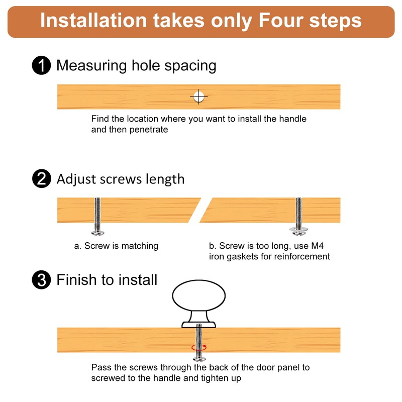 WEAVERBIRD 4 Pack Round Cabinet Knobs Brushed Oil Rubbed Bronze,