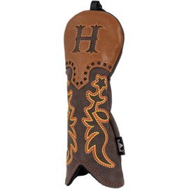 Craftsman Golf Cowboy Western Retro Brown Durable Golf Club Head Cover Hybrid Rescue Headcover