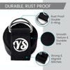 Black Metal D-Ring Buckle Yoga Studio Belt 2.5M