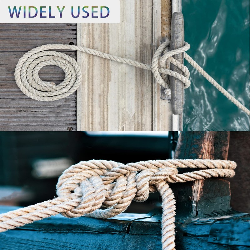 3/4 inch 1 inch Diameter Twisted Manila Rope, Twisted 3