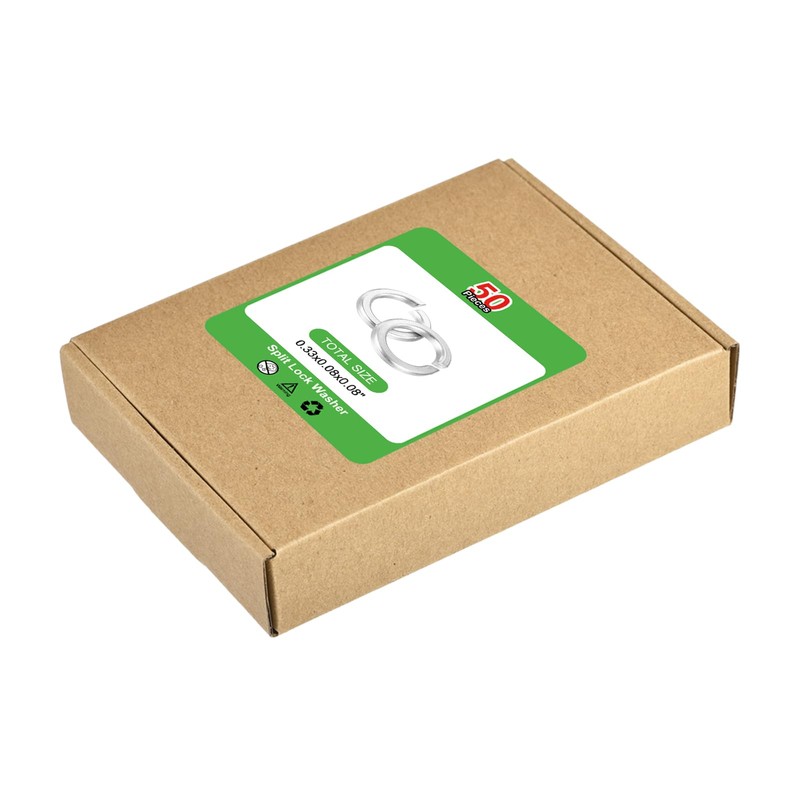 sourcing map M8 Split Lock Washer, 50Pcs 316 Stainless Steel