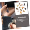 COHEALI 12Pcs Dog Design Earphone Jack Plug Random Style Dust
