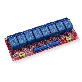 Podazz 8-Channel DC 12V Relay Module with Optocoupler Isolation Supports High and Low Level Trigger Expansion Board
