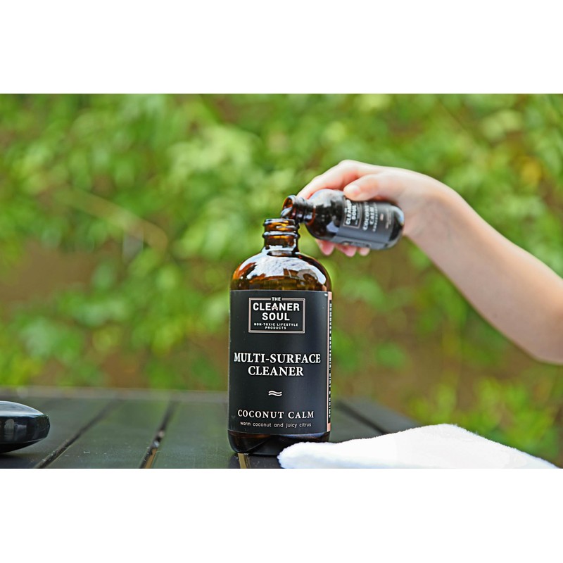 4 Refills - Natural All-Purpose Cleaner Concentrate Essential Oils, Glass