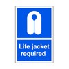 Life jacket required - safety sign, ppe clothing, ppe, boat