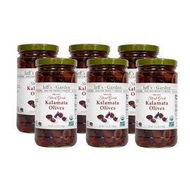 Jeff's Garden Organic Sliced Greek Kalamata Olives | Vegan, Non-GMO, Gluten Free, Keto | 7 Ounce Drained Weight (Pack of 6)