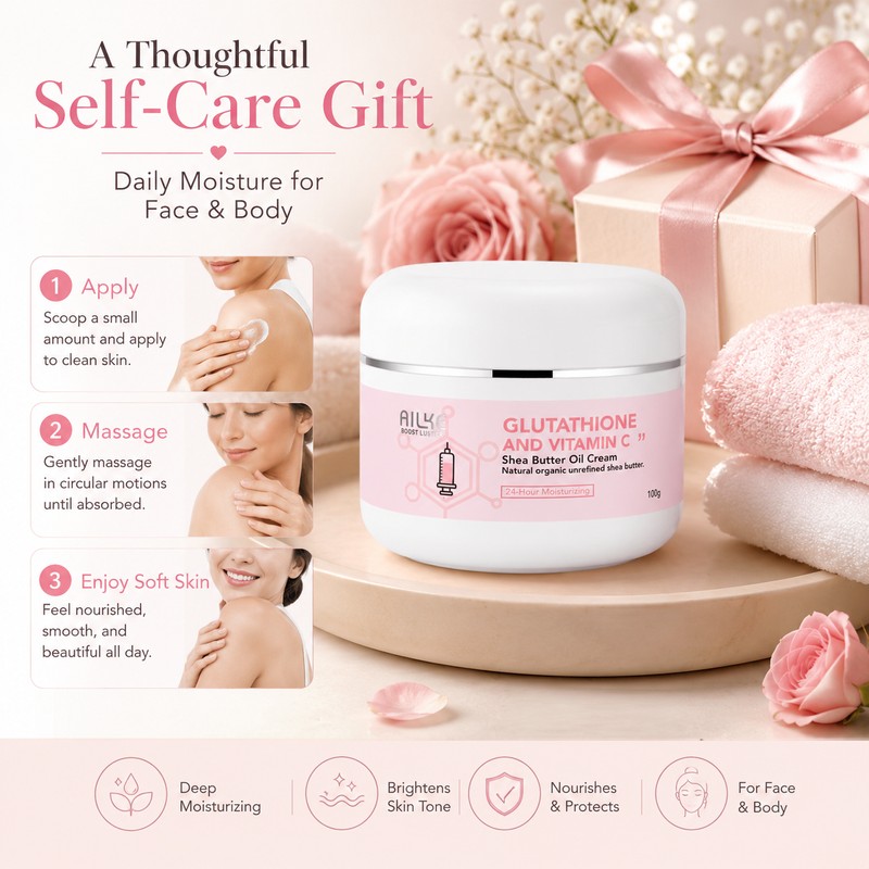 Shea Butter Face & Body Cream for Women – Lightweight