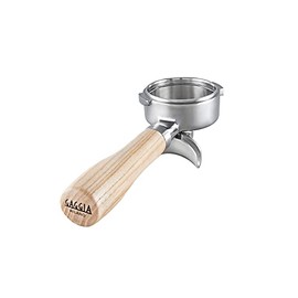 Gaggia New Classic Stainless Steel Portafilter with Ash Wood Handle