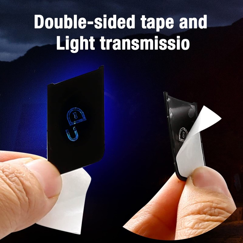 12pcs Car Seat Memory Door Lock Unlock Button Sticker, Adjust