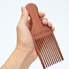 MANETURAL Beard Pick for Men 7" Handmade Afro Hair Comb