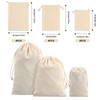 12 Small Natural Cotton Bags, Cotton Drawstring Bag, Cloth Bag