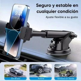 Soporte Celular Auto Con Ventosa Y Clip Para Ventila                                                                                                  