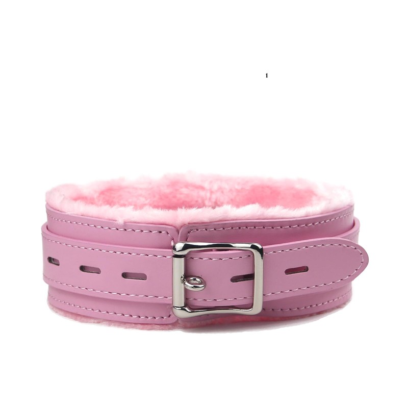 Kiheony Leather choker Collar with Lock Adjustable Size for women
