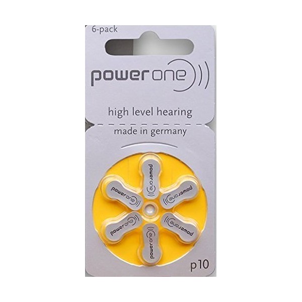 Power One Zinc Air, (Yellow), P10, 180 Count