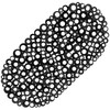 WELTRXE Bath Mat Non Slip Anti Mould, 69x35cm Oval Black