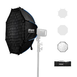 amaran Octa Dome 90 Softbox,One-snap 90cm (3ft) Large Octagonal Bowens Mount Softbox Built for Quick Setups for amaran 60/100/200/150c/300c,Aputure LS 300 600 (Octa Dome 90)