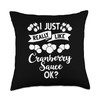 Cranberry Sauce Recipe Relish Canned Jellied Sugar Berry Throw Pillow