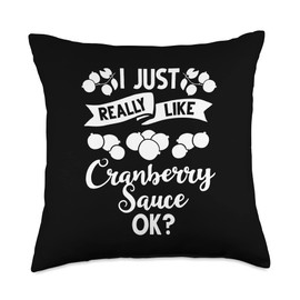 Cranberry Sauce Recipe Relish Canned Jellied Sugar Berry Throw Pillow