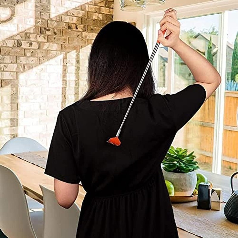 1Pc Random Color Portable Extendable Telescopic Plastic Back Scratchers Hand