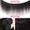 Kinky Straight Bundles Human Hair 20 Inch Yaki Straight Bundles
