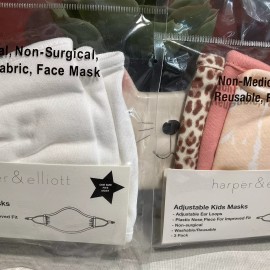 Harper & Elliot 6 Total Kid's Tie-Dye Leopard Plain Face Masks Harper & Elliott 100% Cotton NEW