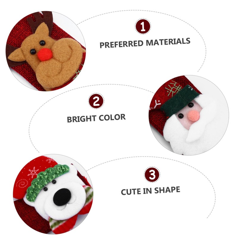CAXUSD 4pcs Christmas Kitchen Appliance Handle Cover Refrigerator Handle Gloves